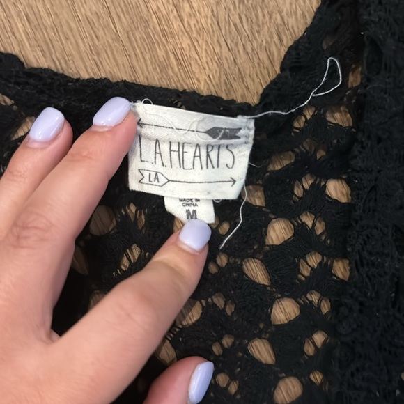 LA Hearts Black Cardigan - Picture 2 of 3